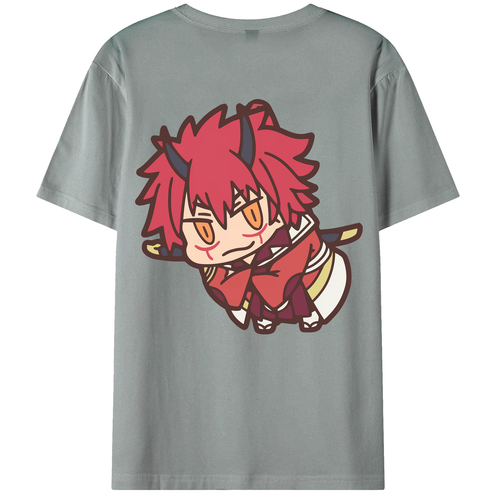 （画像用） 転スラ Regarding Reincarnated to Slime 綿100％ メンズ半袖Tシャツ（バックプリント） 通気性